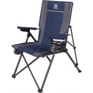 Coastrail Outdoor Camping Chair Adjustable 3 Position Reclining Lounge Charis Storage Folding Lawn Chair for Adults with Cup Holder & Multiple Pockets for Patio Outdoor