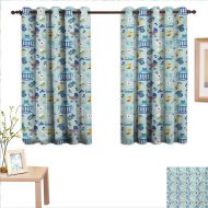 Jinguizi Baby Decorative Curtains for Living Room Newborn Sleep Crescent Moon Pacifier Nursery Star Polka Dots Image 55x 45,Suitable for Bedroom Living Room Study, etc.