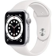 Apple Watch Series 6 (GPS, 44mm) - Silver Aluminum Case with White Sport Band (Renewed)