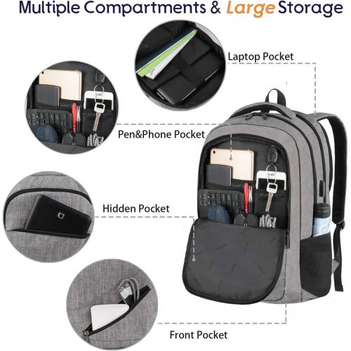  [아마존베스트]Travel Laptop Backpack,TSA Large Travel Backpack for Women Men, 17 Inch Business Flight Approved Carry On Backpack with USB Charger Port and Luggage Sleeve, MATEIN Durable College