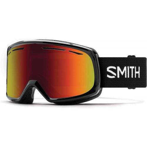 스미스 Smith Womens Drift Snow Goggles Black With Red Sol-X Lens