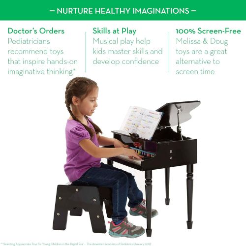  [아마존베스트]Melissa & Doug Learn-to-Play Classic Grand Piano, Mini Keyboard with 30 Hand-Tuned Keys (23.65” H X 21.4” W X 10.05” L, E-Commerce Packaging)