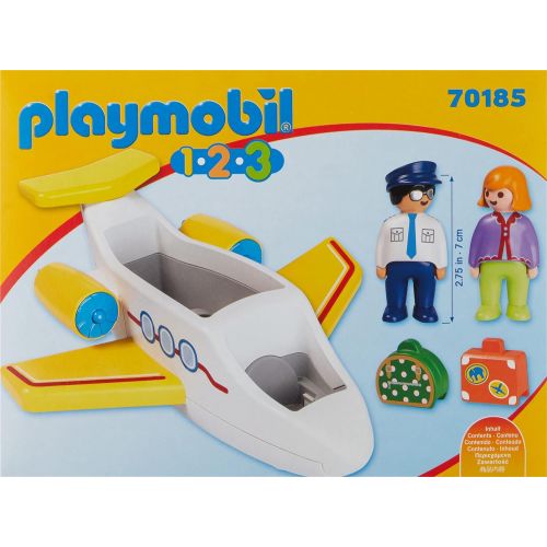 플레이모빌 Playmobil 70185 1.2.3 Plane with Passenger for Children 18 Months+