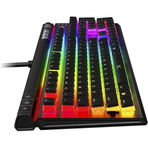  HyperX Alloy Elite 2 ? Mechanical Gaming Keyboard, Software-Controlled Light & Macro Customization, ABS Pudding Keycaps, Media Controls, RGB LED Backlit, Linear Switch, HyperX Red