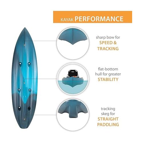 라이프타임 Lifetime Tamarack Pro 103 Sit-On-Top Kayak, Lightning Fusion, 10 ft. 3 in.