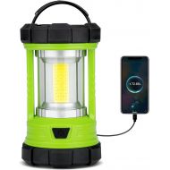 Favourlite Rechargeable Camping Lantern, 3000LM 5 Light Modes Camping Light 4400 Capacity Phone Charger LED Impact-Resistant Flashlight Lantern Portable Waterproof Hurricane Lanterns for Emer