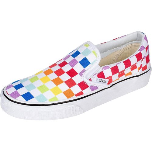 반스 Vans Unisex Slip On Rainbow Chex Skate Shoe Sneaker