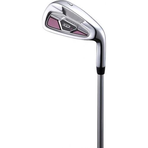  Aspire XD1 Ladies Womens Complete Right Handed Golf Clubs Set Includes Titanium Driver, S.S. Fairway, S.S. Hybrid, S.S. 6-PW Irons, Putter, Stand Bag, 3 H/C's Pink