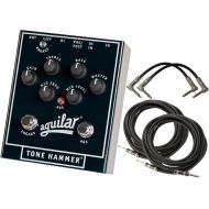 Aguilar Tone Hammer 3-Band Preamp/DI, Stomp Box, Overdrive Bass Pedal w/ 4 Cable