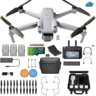 DJI Air 2S Fly More Combo with Smart Controller - Drone Quadcopter UAV with 3-Axis Gimbal Camera, 5.4K Video, 3 batteries, Case, 128gb SD Card, Lens Filters, Landing pad Kit with M