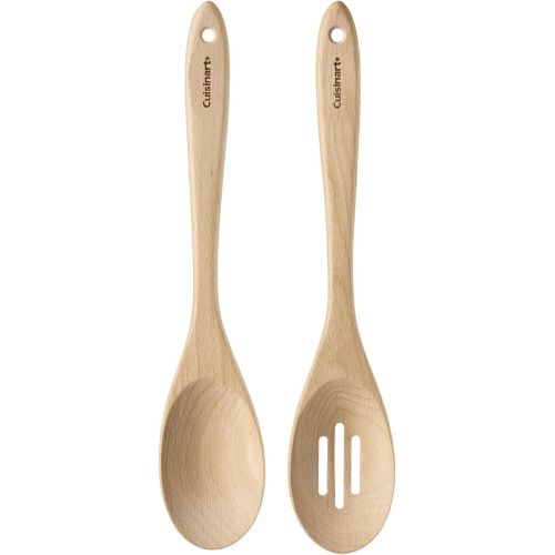  Cuisinart GreenGourmet Beechwood Solid and Slotted Spoons, 2-Pack