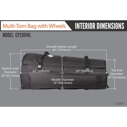  Multi-Tom Drum Bag with Wheels by Protec, Model CP200WL