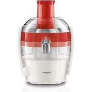 Philips Viva Collection Juicer 400 W 1.5 Litres in one Pass, easy cleaning red