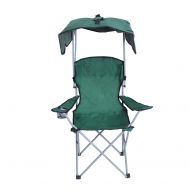 ALPHA Dporticus Canopy Camping Chair Folding Durable Outdoor Patio Seat with Cup Holder,Green