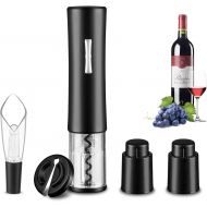 [아마존베스트]Electric Wine Opener, Wine Openers contains Foil Cutter Wine Aerator Pourer 2 Vacuum Wine Stoppers, foneta Wine Bottle Opener for Party, Dating & Wine Lover (5 PCS Gift Set)