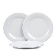 Yinshine Melamine Plates - 10inch 4pcs Dinner and Salad Plates set for Everyday Eating,Break Resistant,White
