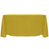 ULTIMATE TEXTILE Ultimate Textile -2 Pack- Reversible Shantung Satin - Majestic 90 x 120-Inch Rectangular Tablecloth, Gold