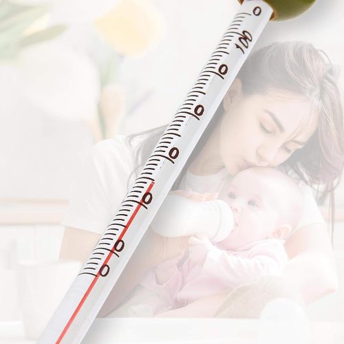  Lantelme Babyflaschenthermometer Glas Holzkugel gruen Babyflasche Babyteller Lebensmittel Thermometer 6170