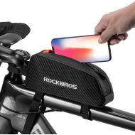 ROCKBROS Top Tube Bike Bag Bicycle Front Frame Bag Top Tube Bag Bike Accessories Pouch Compatible with iPhone 11 Pro Max/XR/XS Max 7/8 Plus