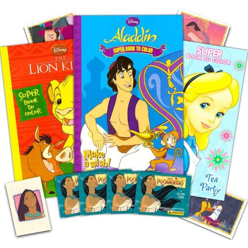 디즈니 Disney Studios Disney Coloring Books for Kids Set 3 Disney Coloring Books for Kids Ages 4 8 and 2 4 with Stickers (Aladdin, Lion King, Alice in Wonderland)
