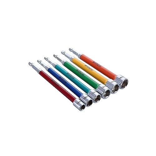  Wiha 70487 6 Piece Color Coded Magnetic Nut Setter Metric Set
