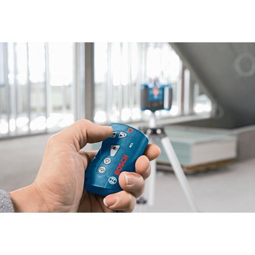  [아마존베스트]Bosch Self-Leveling Rotary Laser with Layout Beam Interior Kit with Receiver, Remote and Wall Mount GRL 300 HVD, Blue