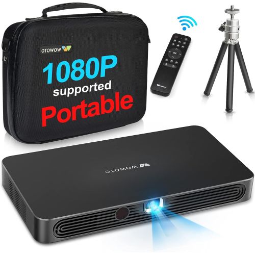  Mini Projector WOWOTO A8 Pro 200 ANSI Lumen Android 6.0 Support Full HD 1080P Smart Wi-Fi Projector 4200mAh battery 150Image DLP Video Projector with BT4.0/HDMI/USB/Outdoor Project