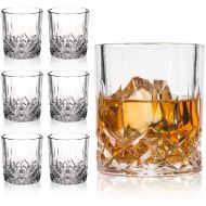 [아마존베스트]Farielyn-X Crystal Old Fashioned Whiskey Glasses (Set of 6), 11 Oz Unique Bourbon Glass, Ultra-Clarity Double Old Fashioned Liquor Vodka Bourbon Cocktail Scotch Tumbler Bar Glasses