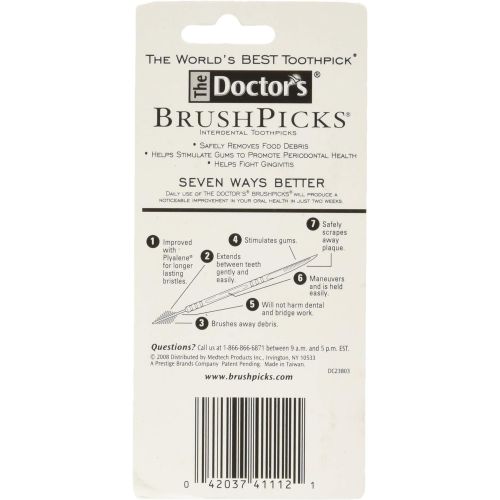  [무료배송]The Doctors BrushPicks Interdental Toothpicks | 120-Picks per pack | (6-Pack)