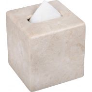 Creative Home Champagne Marble Spa Hand Carved Tissue Box Holder