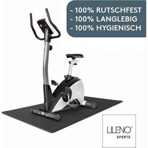  [아마존베스트]LILENO SPORTS Floor protection mat, extra durable treadmill mat, 8 mm thick, fitness underlay mat for cross trainers, roller trainers and other fitness equipment, also for yoga
