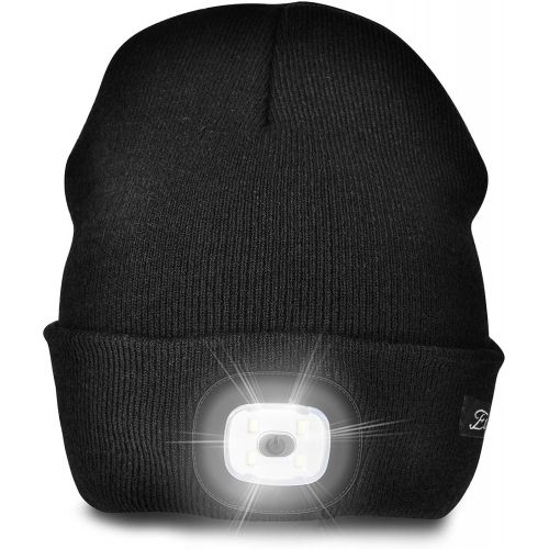  Etsfmoa Unisex Beanie Hat with The Light Gifts for Men Dad Father USB Rechargeable Caps