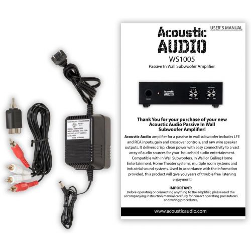  [아마존베스트]Acoustic Audio by Goldwood Acoustic Audio WS1005 Passive Subwoofer Amp 200 Watt Amplifier for Home Theater