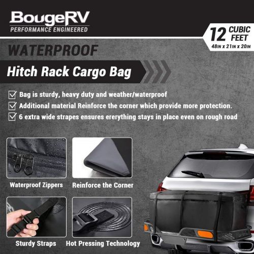  [무료배송]히치 마운트 카고 캐리어백 BougeRV Hitch Cargo Carrier Bag (48x20x22 인치)