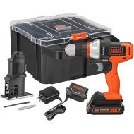 BLACK+DECKER MATRIX 20V MAX Drill Kit, Includes Jig Saw Attachment, Storage Case, Battery and Charger (BDCDMT1202KTJC1)