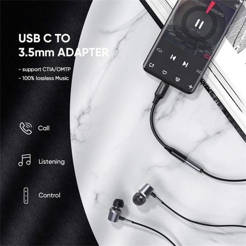  [아마존베스트]Ugreen USB C to 3.5 mm Jack Adapter Type C Headphone Adapter Aux Adapter Compatible with Huawei P40/P30 Pro/P20/P20 Pro/Mate 30 Pro/Mate 20 Pro/Mate 10 Pro/M5 OnePlus 8/7T/7 Xiaomi