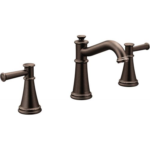  Moen T6405ORB Belfield Two-Handle 8-Inch Widespread Bathroom Faucet Trim Kit, Valve Required, Oil Rubbed Bronze
