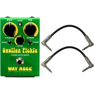 Way Huge WHE401S Swollen Pickle Jumbo Fuzz MKIIS Pedal w/ 2 Patch Cables