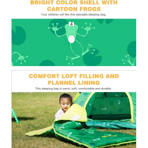  [아마존베스트]KingCamp Lightweight Children Sleeping Bag, Gift for Girls, Boys, Youth & Teens, Soft and Comfortable Enough for Camping, Backpacking, Indoor and Outdoor-Fits Youth up to 46