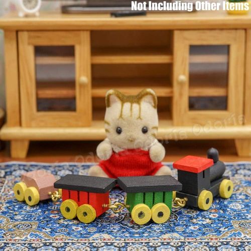  Odoria 1:12 Miniature Toy Train Cars Dollhouse Nursey Accessories