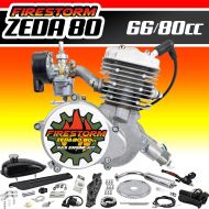 Zeda 80 Complete 2 Stroke 80cc Bicycle Engine Kit - Triple 40 Motorized Gas Bike - Firestorm Edition