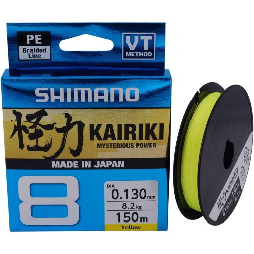 시마노 [아마존베스트]SHIMANO Kairiki 8, 150 Metres, Yellow, 8 x Braided Fishing Line, 59WPLA58R