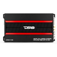 DS18 CANDY-X4B Amplifier in Black - Class D, 4 Channels, 1600 Watts Max, Digital, 2/4 Ohm - Dont Sacrifice Space for Power - Compact Mini Ampflier for Speakers in Car Audio System