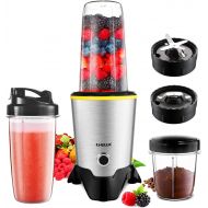 [아마존베스트]CHULUX Smoothie Bullet Blender Maker with Recipe Book, 1000W High Speed Coffee Grinder with Blending & Grinding Blades , Low Noise, Tritan 32+15 OZ Travel Bottles for Frozen Fruit,