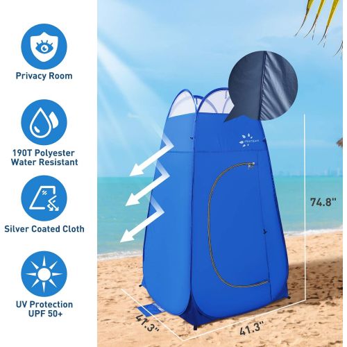  FRUITEAM Pop Up Privacy Tent,Dressing Changing Room,Portable Outdoor Shower Tent,Privacy Shelters Room,Camp Toilet Tent for Camping and Hiking with Carrying Bag