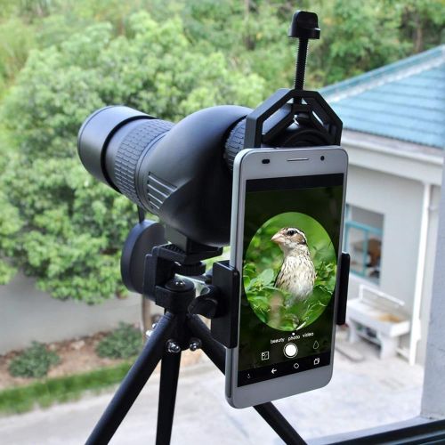  [아마존베스트]Vankey Cellphone Telescope Adapter Mount, Work with Binocular Monocular Spotting Scope Microscope for iPhone, Samsung, HTC, LG and More