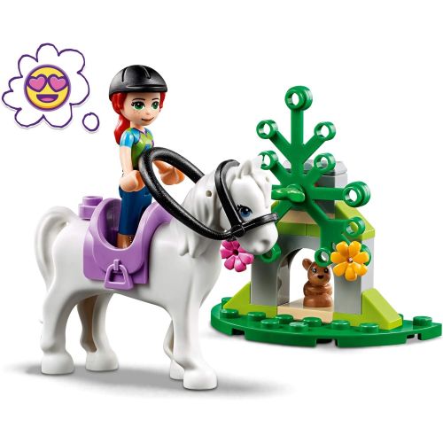  LEGO Friends Mias Horse Trailer 41371 Building Kit with Mia and Emma Mini Dolls Includes Toy Truck, Horse, and Rabbit for Creative Play (216 Pieces)