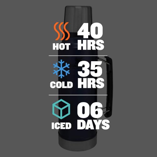 스텐리 Stanley Classic VacuumInsulatedWide MouthBottle, 1.5 qt- BPA-Free 18/8 Stainless SteelThermosfor Cold & HotBeveragesKeeps Liquid Hot or Cold for