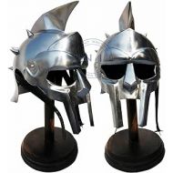 Generic GlobalMart Medieval Skeleton Armour Helmet Viking Mask Spectacle Roman Helmets With Stand Halloween costume
