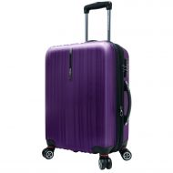 Travelers Choice Tasmania 21 Inch Expandable Spinner Luggage, Purple